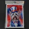 Caroline's Treasures Skye Terrier Patriotic American Greeting Cards Pack of 8 Blank Cards with Envelopes Whimsical A7 Size 5x7 Blank Note Cards view 3