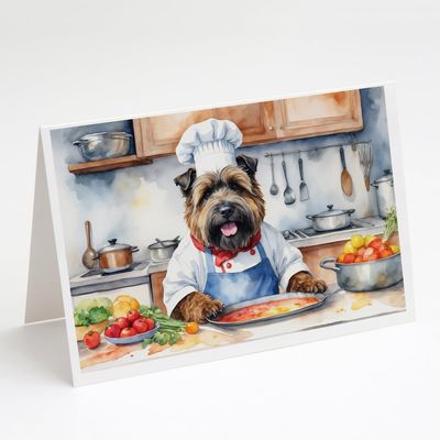 Caroline's Treasures Bouvier des Flandres The Chef Greeting Cards Pack of 8 Blank Cards with Envelopes Whimsical A7 Size 5x7 Blank Note Cards