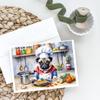Caroline's Treasures Pug The Chef Greeting Cards Pack of 8 Blank Cards with Envelopes Whimsical A7 Size 5x7 Blank Note Cards view 2