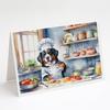 Caroline's Treasures Bernese Mountain Dog The Chef Greeting Cards Pack of 8 Blank Cards with Envelopes Whimsical A7 Size 5x7 Blank Note Cards view 1