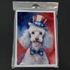 Caroline's Treasures White Poodle Patriotic American Greeting Cards Pack of 8 Blank Cards with Envelopes Whimsical A7 Size 5x7 Blank Note Cards view 3
