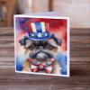Caroline's Treasures Brussels Griffon Patriotic American Greeting Cards Pack of 8 Blank Cards with Envelopes Whimsical A7 Size 5x7 Blank Note Cards view 2