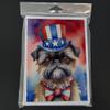 Caroline's Treasures Brussels Griffon Patriotic American Greeting Cards Pack of 8 Blank Cards with Envelopes Whimsical A7 Size 5x7 Blank Note Cards view 3