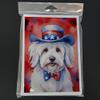 Caroline's Treasures Coton de Tulear Patriotic American Greeting Cards Pack of 8 Blank Cards with Envelopes Whimsical A7 Size 5x7 Blank Note Cards view 3