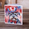 Caroline's Treasures Schnauzer Patriotic American Greeting Cards Pack of 8 Blank Cards with Envelopes Whimsical A7 Size 5x7 Blank Note Cards view 2