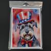 Caroline's Treasures Schnauzer Patriotic American Greeting Cards Pack of 8 Blank Cards with Envelopes Whimsical A7 Size 5x7 Blank Note Cards view 3