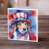Caroline's Treasures American Foxhound Patriotic American Greeting Cards Pack of 8 Blank Cards with Envelopes Whimsical A7 Size 5x7 Blank Note Cards view 2