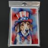 Caroline's Treasures American Foxhound Patriotic American Greeting Cards Pack of 8 Blank Cards with Envelopes Whimsical A7 Size 5x7 Blank Note Cards view 3