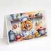 Caroline's Treasures Chow Chow The Chef Greeting Cards Pack of 8 Blank Cards with Envelopes Whimsical A7 Size 5x7 Blank Note Cards view 1