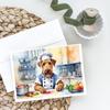 Caroline's Treasures Airedale Terrier The Chef Greeting Cards Pack of 8 Blank Cards with Envelopes Whimsical A7 Size 5x7 Blank Note Cards view 2