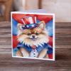 Caroline's Treasures Pomeranian Patriotic American Greeting Cards Pack of 8 Blank Cards with Envelopes Whimsical A7 Size 5x7 Blank Note Cards view 2