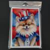 Caroline's Treasures Pomeranian Patriotic American Greeting Cards Pack of 8 Blank Cards with Envelopes Whimsical A7 Size 5x7 Blank Note Cards view 3
