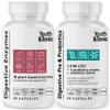 Youth & Tonic Digestive Supplement for Bloating, Regularity & Gut Health. Full Spectrum Enzymes Probiotics & Prebiotics for Digestion to Break Down Food and to Use Daily, for Women & Men  120 Pills view 1