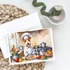 Caroline's Treasures Fox Terrier The Chef Greeting Cards Pack of 8 Blank Cards with Envelopes Whimsical A7 Size 5x7 Blank Note Cards view 2