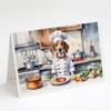 Caroline's Treasures English Foxhound The Chef Greeting Cards Pack of 8 Blank Cards with Envelopes Whimsical A7 Size 5x7 Blank Note Cards view 1