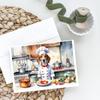 Caroline's Treasures English Foxhound The Chef Greeting Cards Pack of 8 Blank Cards with Envelopes Whimsical A7 Size 5x7 Blank Note Cards view 2