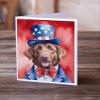 Caroline's Treasures Chesapeake Bay Retriever Patriotic American Greeting Cards Pack of 8 Blank Cards with Envelopes Whimsical A7 Size 5x7 Blank Note Cards view 2