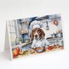 Caroline's Treasures American English Coonhound The Chef Greeting Cards Pack of 8 Blank Cards with Envelopes Whimsical A7 Size 5x7 Blank Note Cards view 1