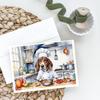 Caroline's Treasures American English Coonhound The Chef Greeting Cards Pack of 8 Blank Cards with Envelopes Whimsical A7 Size 5x7 Blank Note Cards view 2