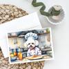 Caroline's Treasures Bichon Frise The Chef Greeting Cards Pack of 8 Blank Cards with Envelopes Whimsical A7 Size 5x7 Blank Note Cards view 2