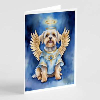 Caroline's Treasures Dandie Dinmont Terrier My Angel Greeting Cards Pack of 8 Blank Cards with Envelopes Whimsical A7 Size 5x7 Blank Note Cards