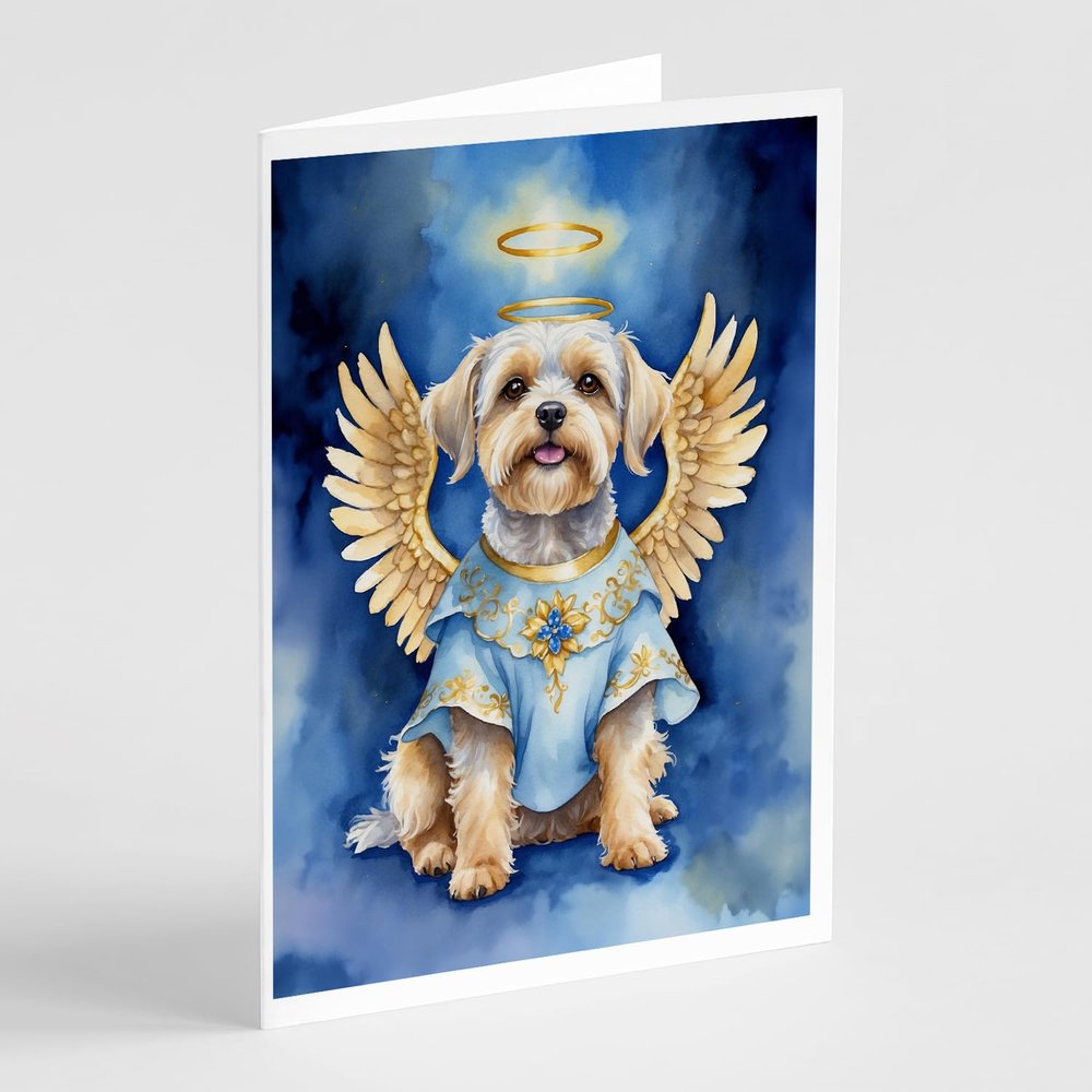 Caroline's Treasures Dandie Dinmont Terrier My Angel Greeting Cards Pack of 8 Blank Cards with Envelopes Whimsical A7 Size 5x7 Blank Note Cards