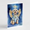 Caroline's Treasures Dandie Dinmont Terrier My Angel Greeting Cards Pack of 8 Blank Cards with Envelopes Whimsical A7 Size 5x7 Blank Note Cards view 1