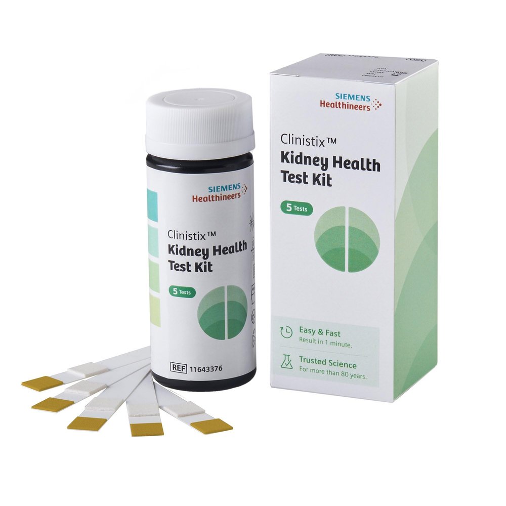 Clinistix Kidney Health Test Kit, Urine Test Strips - Easy-to-Use at-Home Dipstick Testing for Albumin and Creatinine, Fast 1-Minute Results, 5 Tests, 1 Count
