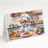 Caroline's Treasures Lhasa Apso The Chef Greeting Cards Pack of 8 Blank Cards with Envelopes Whimsical A7 Size 5x7 Blank Note Cards view 1