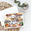 Caroline's Treasures Lhasa Apso The Chef Greeting Cards Pack of 8 Blank Cards with Envelopes Whimsical A7 Size 5x7 Blank Note Cards view 2