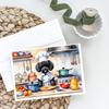 Caroline's Treasures Black Poodle The Chef Greeting Cards Pack of 8 Blank Cards with Envelopes Whimsical A7 Size 5x7 Blank Note Cards view 2