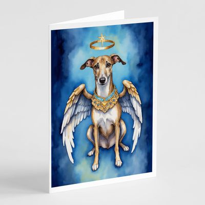 Caroline's Treasures Greyhound My Angel Greeting Cards Pack of 8 Blank Cards with Envelopes Whimsical A7 Size 5x7 Blank Note Cards