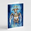Caroline's Treasures Greyhound My Angel Greeting Cards Pack of 8 Blank Cards with Envelopes Whimsical A7 Size 5x7 Blank Note Cards view 1