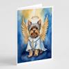 Caroline's Treasures Yorkshire Terrier My Angel Greeting Cards Pack of 8 Blank Cards with Envelopes Whimsical A7 Size 5x7 Blank Note Cards view 1
