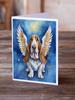 Caroline's Treasures Basset Hound My Angel Greeting Cards Pack of 8 Blank Cards with Envelopes Whimsical A7 Size 5x7 Blank Note Cards view 2