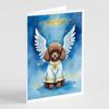 Caroline's Treasures Chocolate Poodle My Angel Greeting Cards Pack of 8 Blank Cards with Envelopes Whimsical A7 Size 5x7 Blank Note Cards view 1
