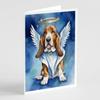 Caroline's Treasures Basset Hound My Angel Greeting Cards Pack of 8 Blank Cards with Envelopes Whimsical A7 Size 5x7 Blank Note Cards view 1
