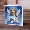 Caroline's Treasures Basset Hound My Angel Greeting Cards Pack of 8 Blank Cards with Envelopes Whimsical A7 Size 5x7 Blank Note Cards view 2