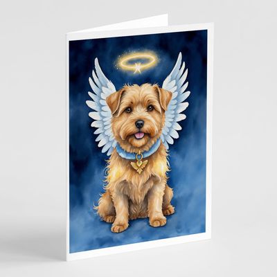 Caroline's Treasures Norfolk Terrier My Angel Greeting Cards Pack of 8 Blank Cards with Envelopes Whimsical A7 Size 5x7 Blank Note Cards