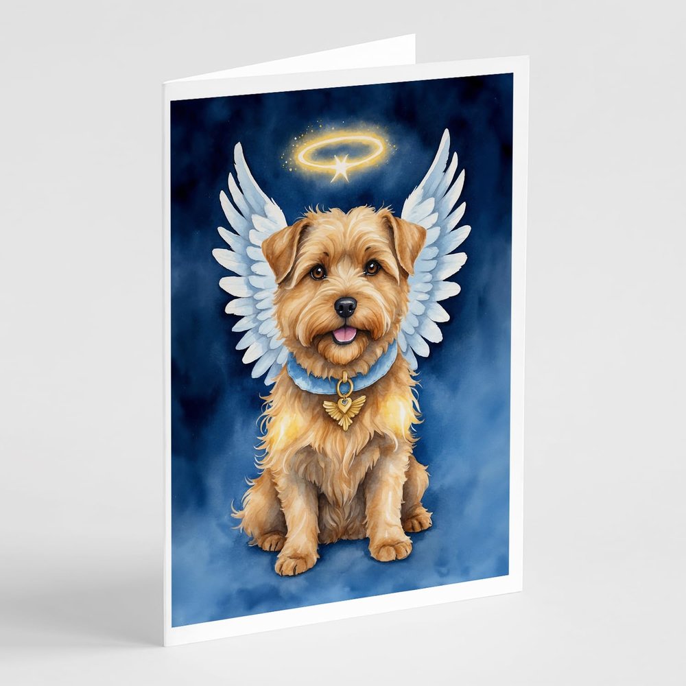 Caroline's Treasures Norfolk Terrier My Angel Greeting Cards Pack of 8 Blank Cards with Envelopes Whimsical A7 Size 5x7 Blank Note Cards