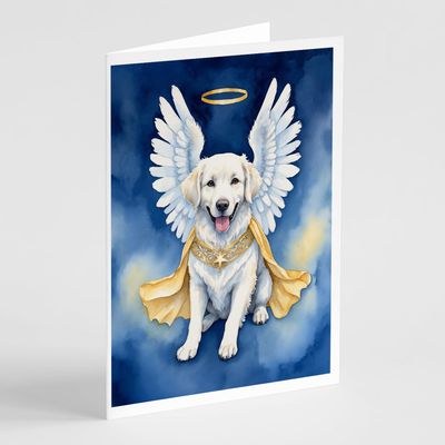 Caroline's Treasures Kuvasz My Angel Greeting Cards Pack of 8 Blank Cards with Envelopes Whimsical A7 Size 5x7 Blank Note Cards