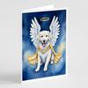 Caroline's Treasures Kuvasz My Angel Greeting Cards Pack of 8 Blank Cards with Envelopes Whimsical A7 Size 5x7 Blank Note Cards view 1
