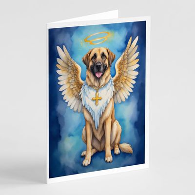 Caroline's Treasures Anatolian Shepherd My Angel Greeting Cards Pack of 8 Blank Cards with Envelopes Whimsical A7 Size 5x7 Blank Note Cards
