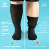 Bariatric Socks Extra Wide, Extra Wide Socks for Swollen Feet, Diabetic and Lymphedema, Non-Binding Socks - Black and White view 3