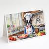 Caroline's Treasures Boston Terrier The Chef Greeting Cards Pack of 8 Blank Cards with Envelopes Whimsical A7 Size 5x7 Blank Note Cards view 1