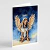 Caroline's Treasures Bloodhound My Angel Greeting Cards Pack of 8 Blank Cards with Envelopes Whimsical A7 Size 5x7 Blank Note Cards view 1