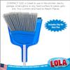 Angle Broom w/Dustpan, Indoor, 9.25" W Head, Smaller Style- Made w/Recycled Soda Bottles & Polished Aluminum Lightweight Handle, by LOLA, 1 Count view 2