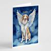 Caroline's Treasures Borzoi My Angel Greeting Cards Pack of 8 Blank Cards with Envelopes Whimsical A7 Size 5x7 Blank Note Cards view 1