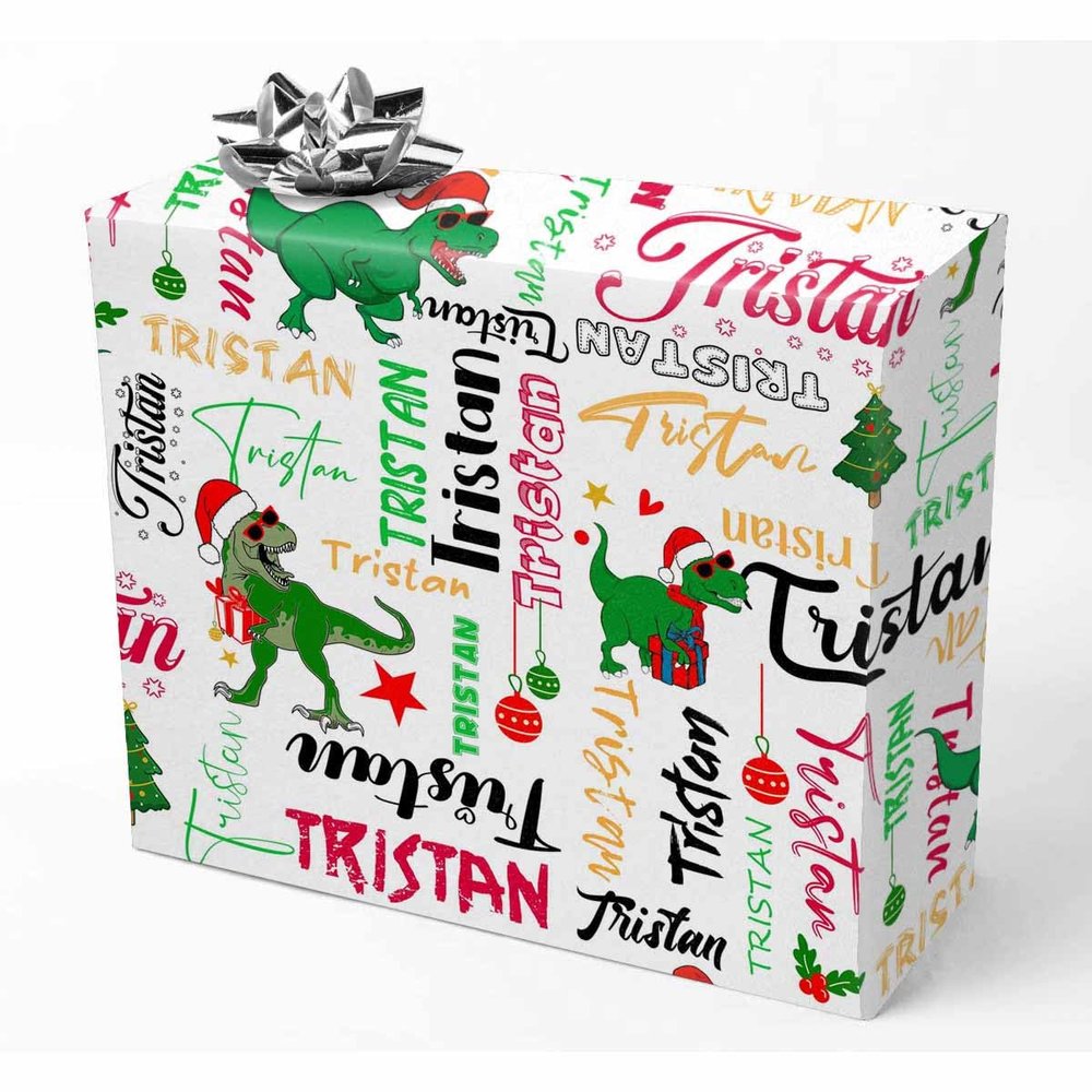 AOFUN Personalized Birthday Gifts With Name Logo Gift Wrapping Paper Multi Color Cute Birthday Wrapping Paper Baby Christmas Wrapping Paper 5 Rolls 58"" x 23"", Style 23