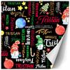 AOFUN Personalized Name Text Funny Christmas Wrapping Paper Personalized Name Heart Custom Name Gift Wrapping Paper 5 Rolls 58" x 23" view 3